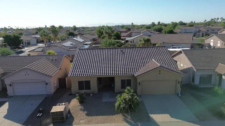 Residential house with new roof
