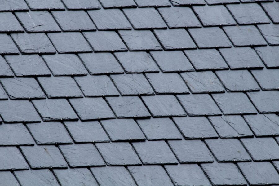 New slate roof, slate texture, perfect shape.